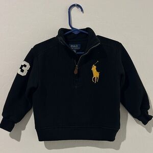 Polo by Ralph Lauren Kids Black and Gold Quarter-Zip Sweatshirt boys